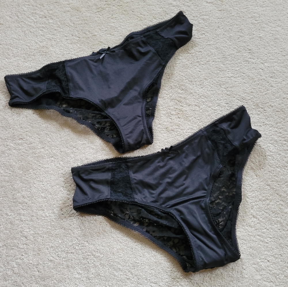 2prs black NEW panties Bea & Dot sz 1X & XL NEW same size read